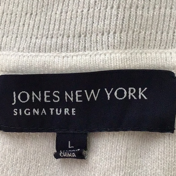 Jones New York Signature ribbed white sweater - Picture 4 of 4